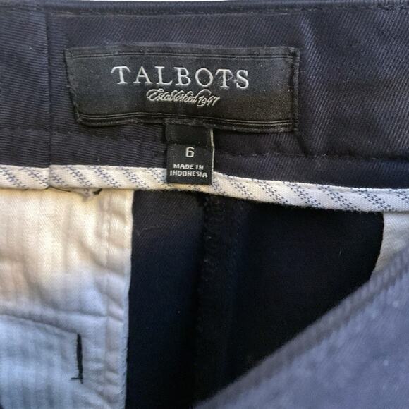 Talbots Pants Heritage Boot Navy Blue Size 6 Cotton Spandex Stretch Career Work - Picture 3 of 10
